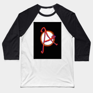 A (Red circle alphabet) Baseball T-Shirt